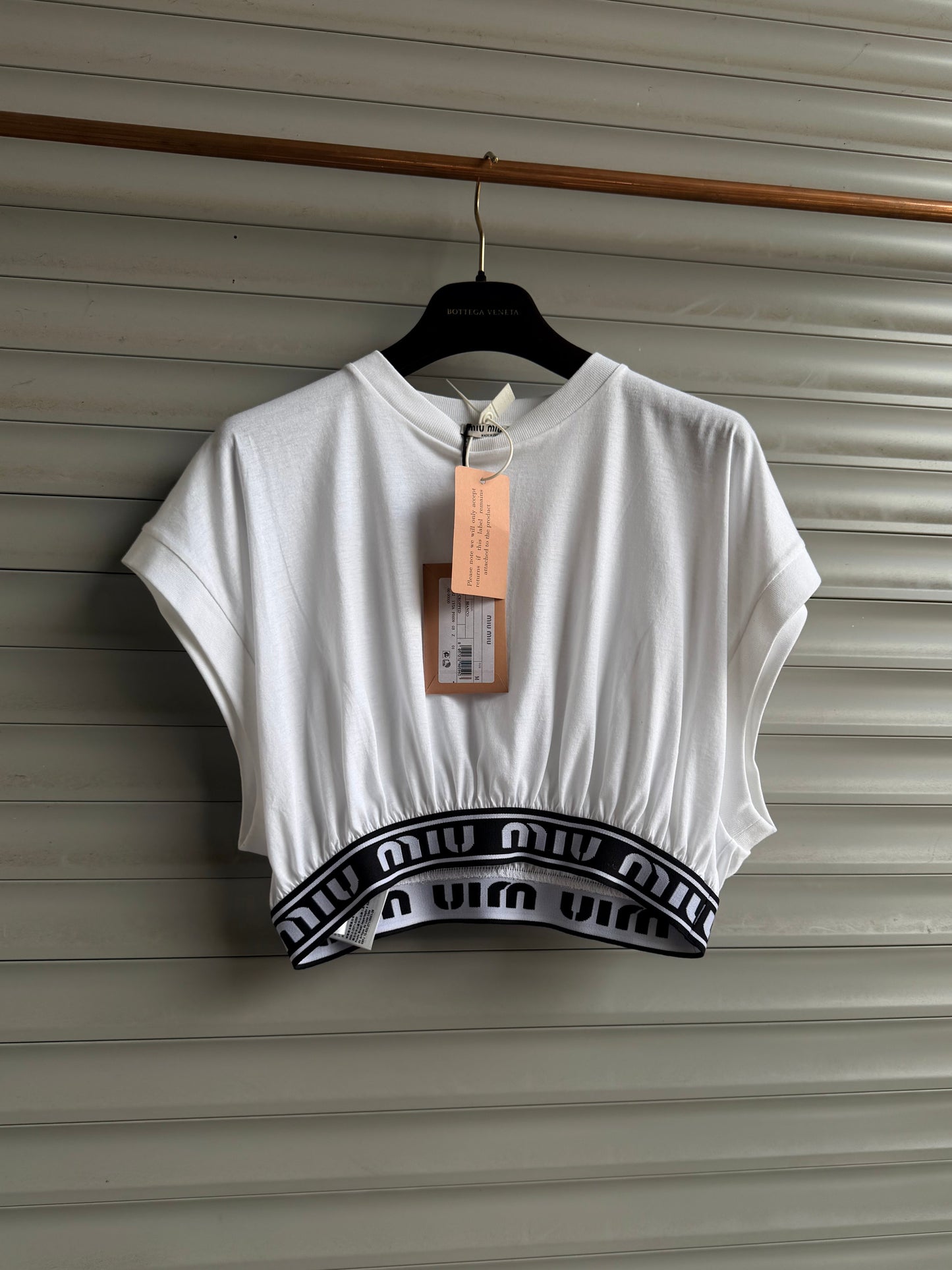 MIU MIU CROPPED GYM TOP