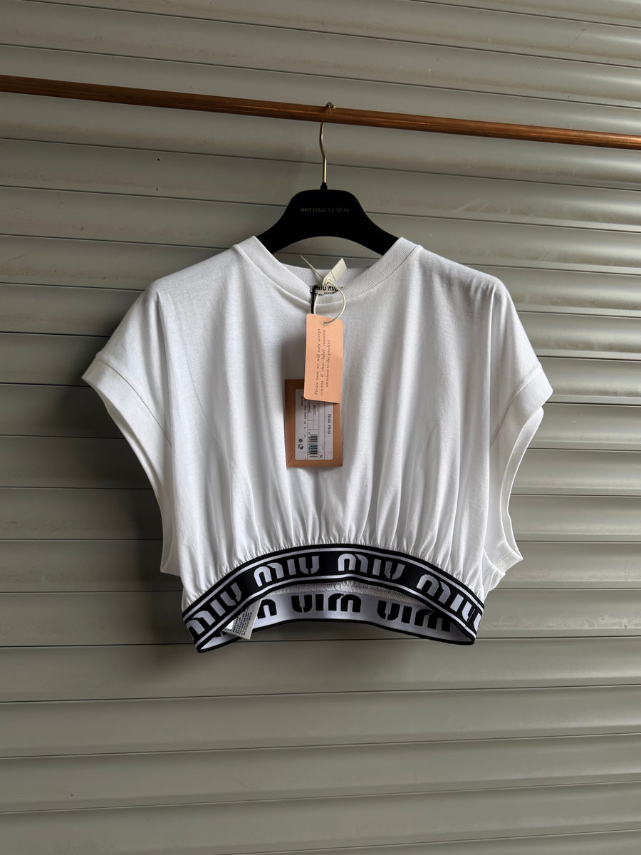 MIU MIU CROPPED GYM TOP