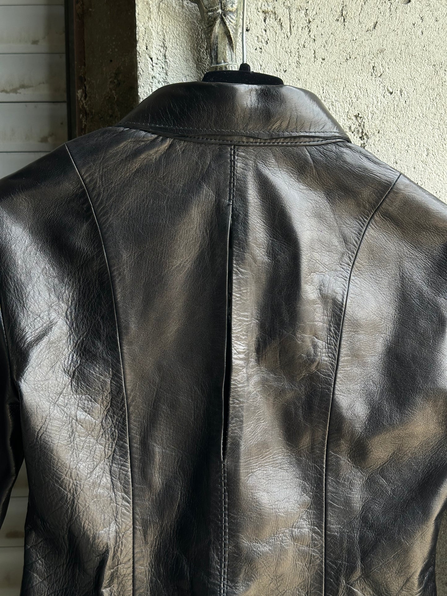 ALEKSANDER CECCO OBLIVION LAMBSKIN LEATHER SHIRT