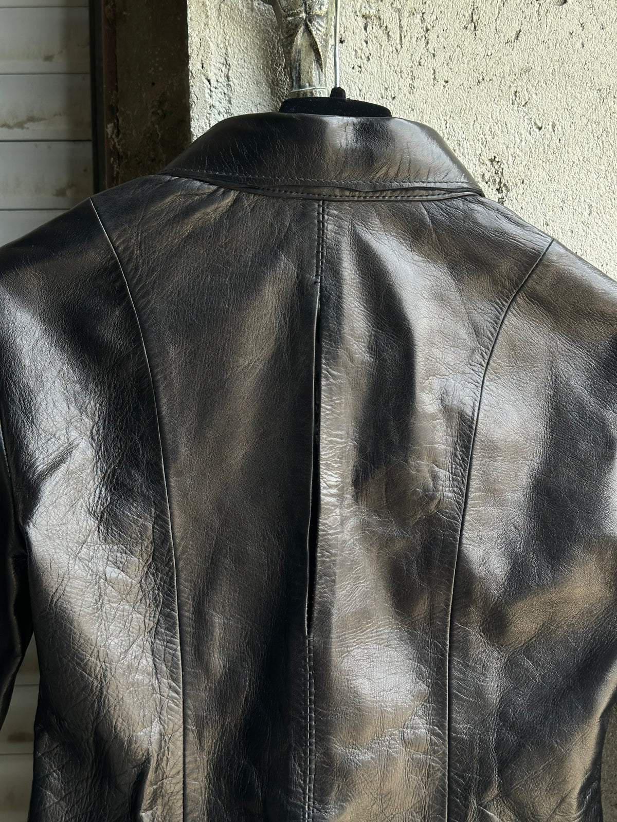 ALEKSANDER CECCO OBLIVION LAMBSKIN LEATHER SHIRT