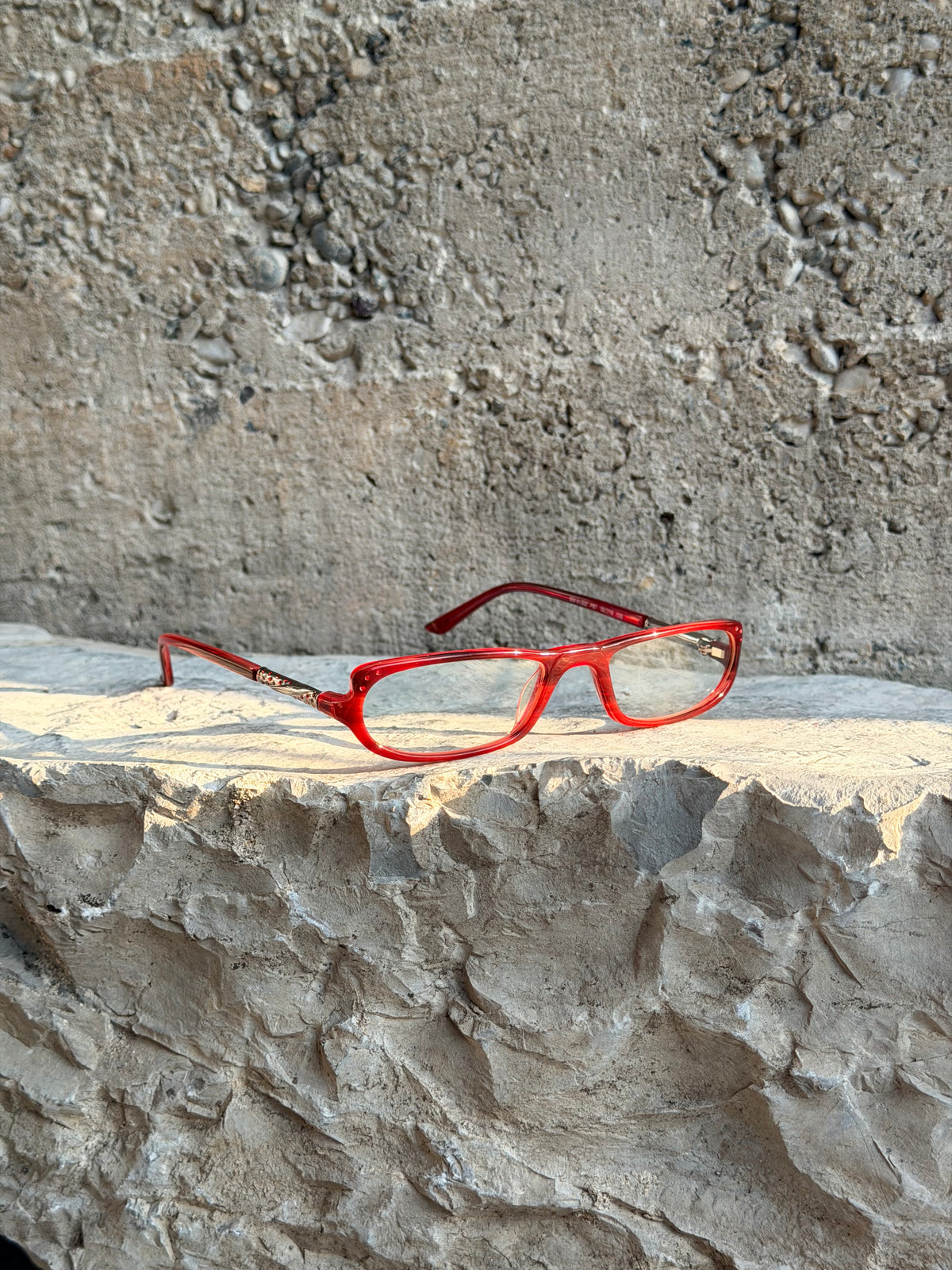 BLUMARINE SWAROWSKI GRANNY RED GLASSES