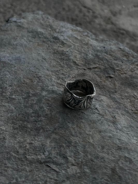HAILV SILVER UNIQUE TEXTURE RING