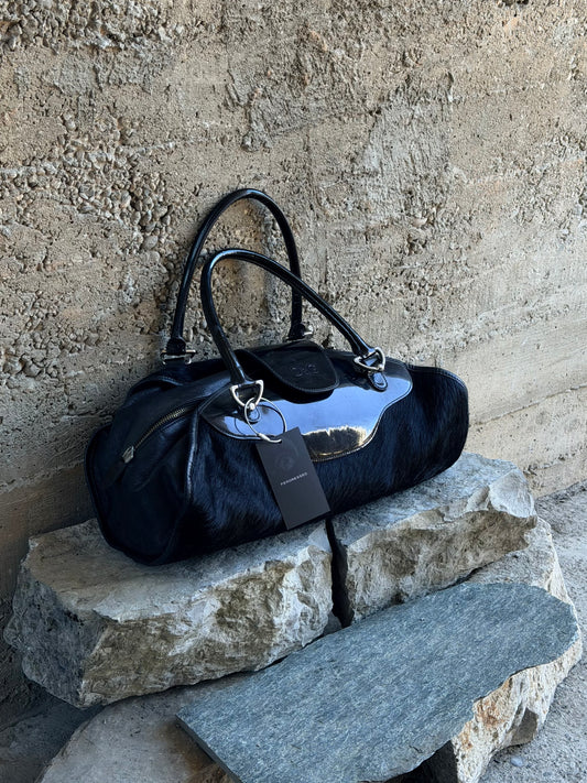 DOLCE & GABBANA BLACK PONYHAIR BAG