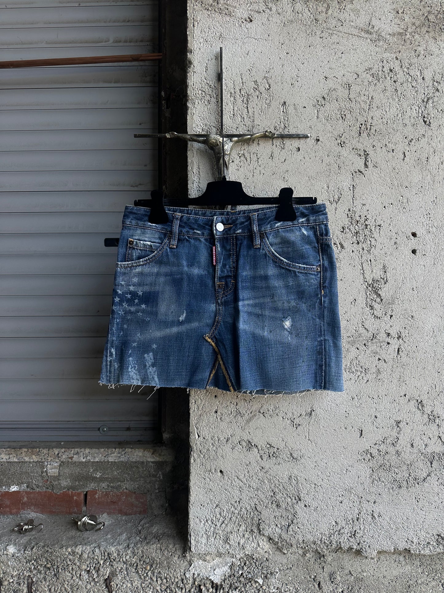 DSQUARED2 STARS DENIM SKIRT