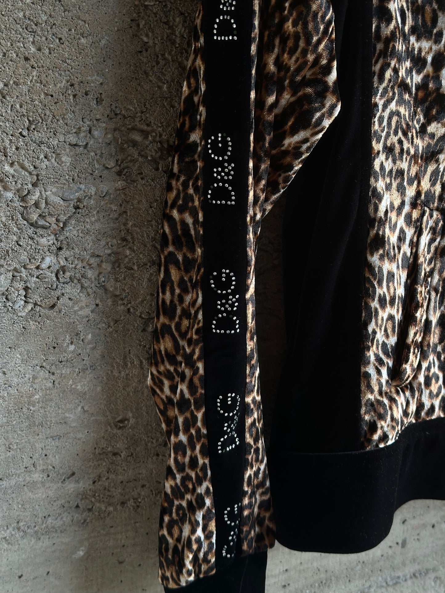 DOLCE & GABBANA LEOPARD RHINESTONES HOODIE
