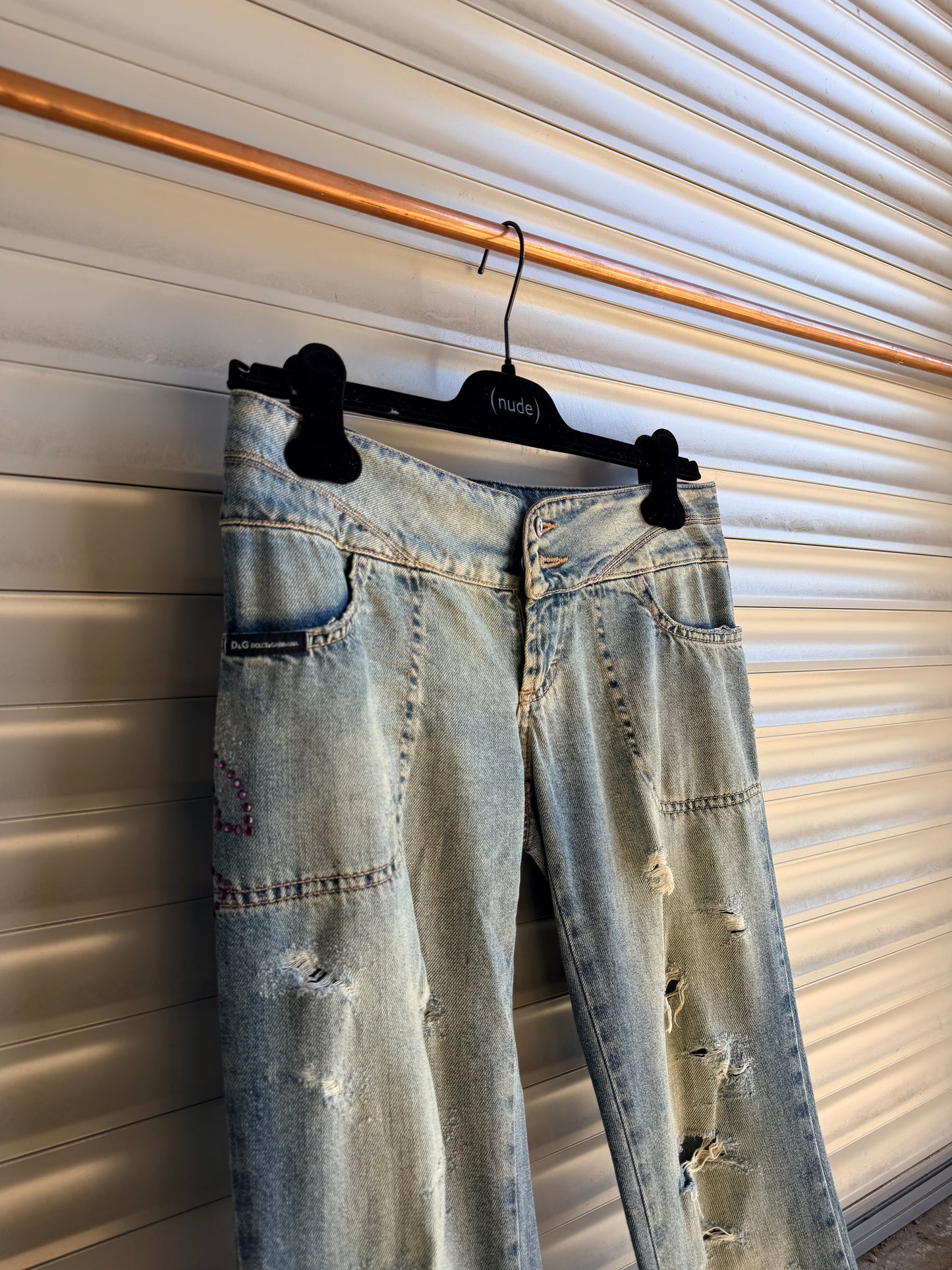 DOLCE & GABBANA LOW WAISTED BOOTCUT DENIM