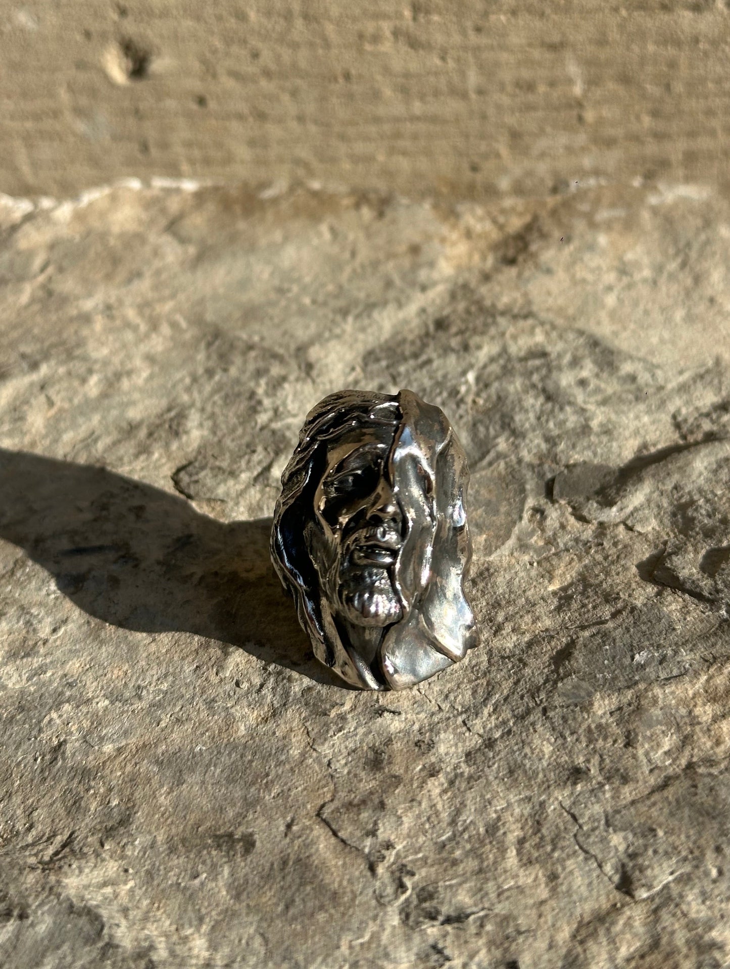 HAILV VEILED CHRIST SILVER RING