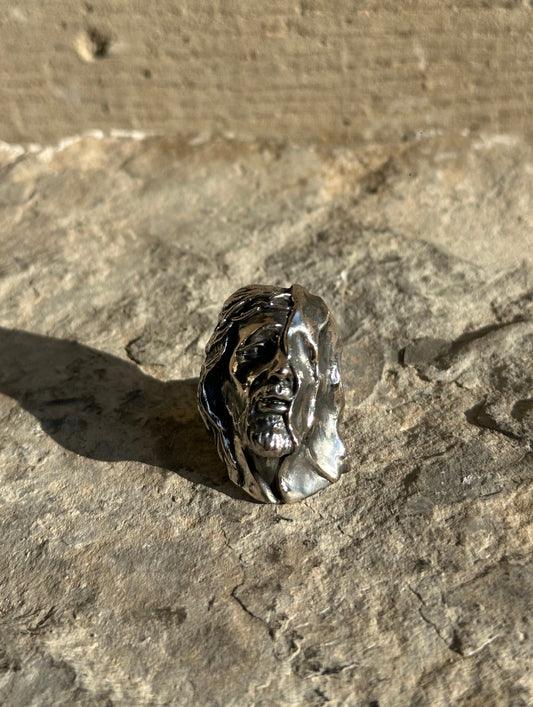 HAILV VEILED CHRIST SILVER RING