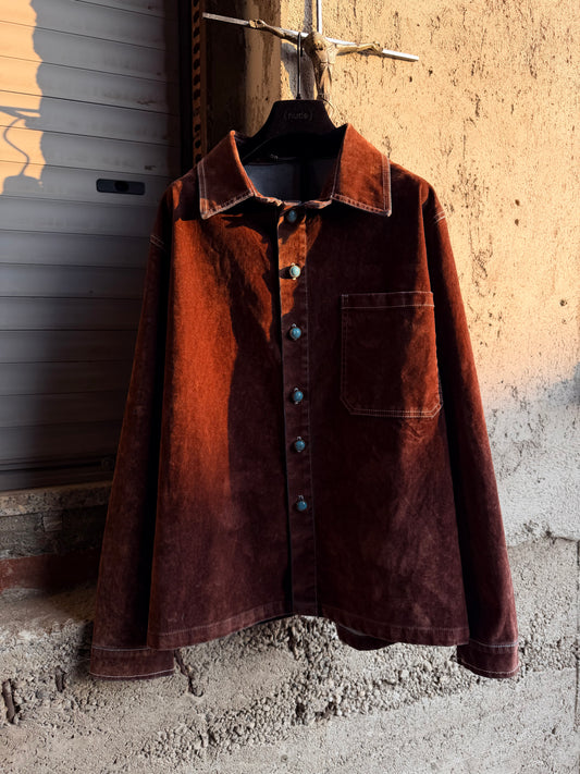 FLOCKED DENIM RODEO SHIRT
