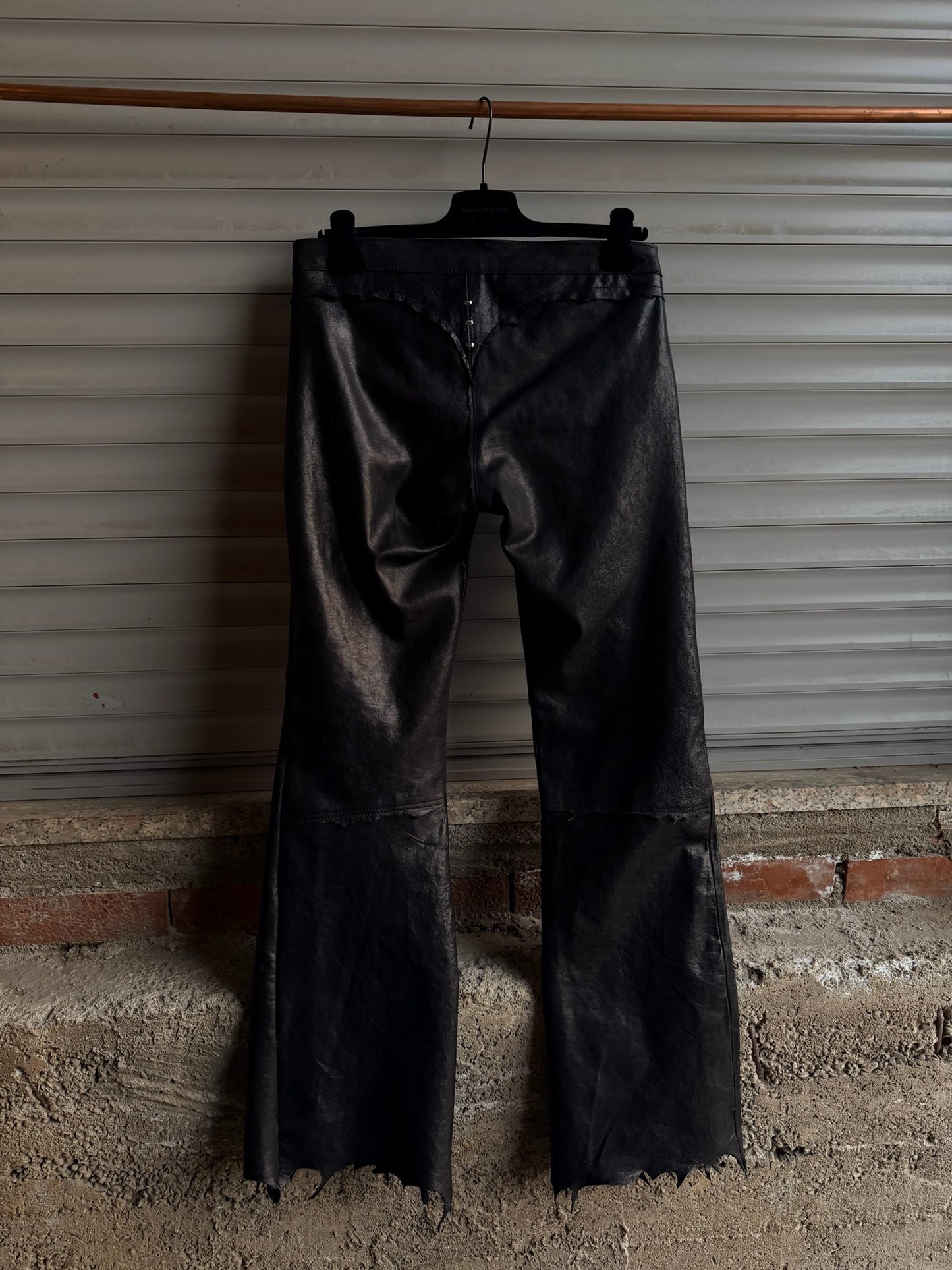 ALEKSANDER CECCO “ALEYA” BOOTCUT LEATHER PANTS