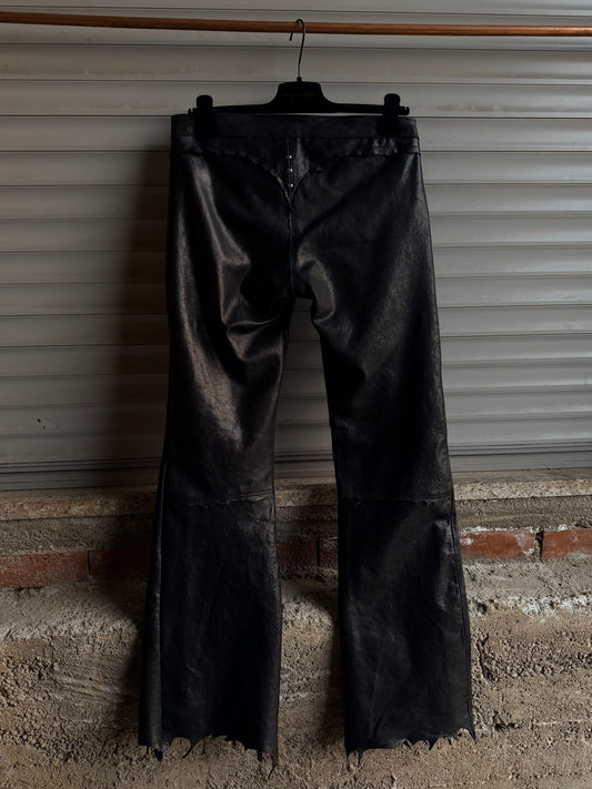 ALEKSANDER CECCO “ALEYA” BOOTCUT LEATHER PANTS