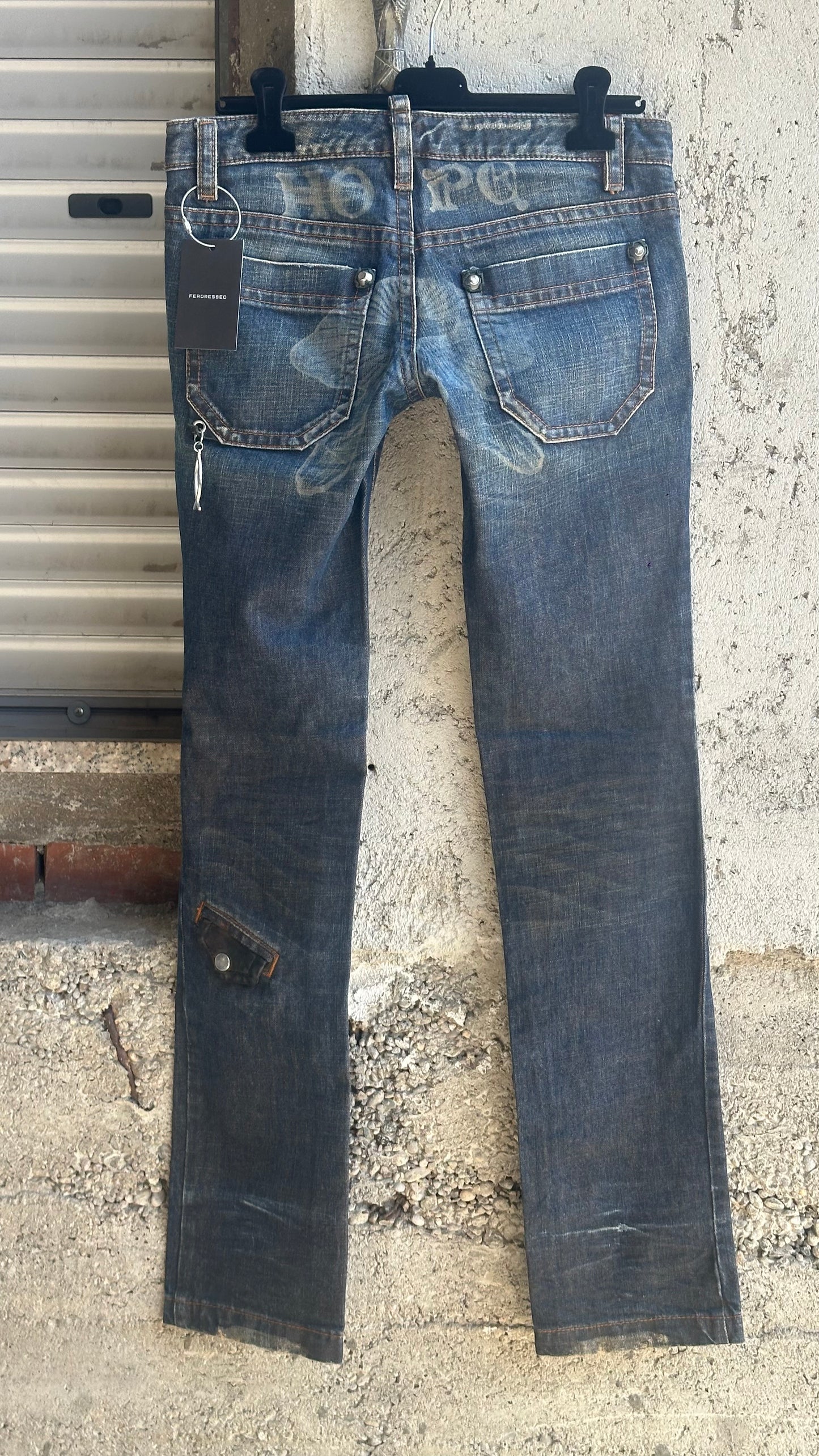 DSQUARED2 HOLY SPIRIT FLARED DENIM PANTS