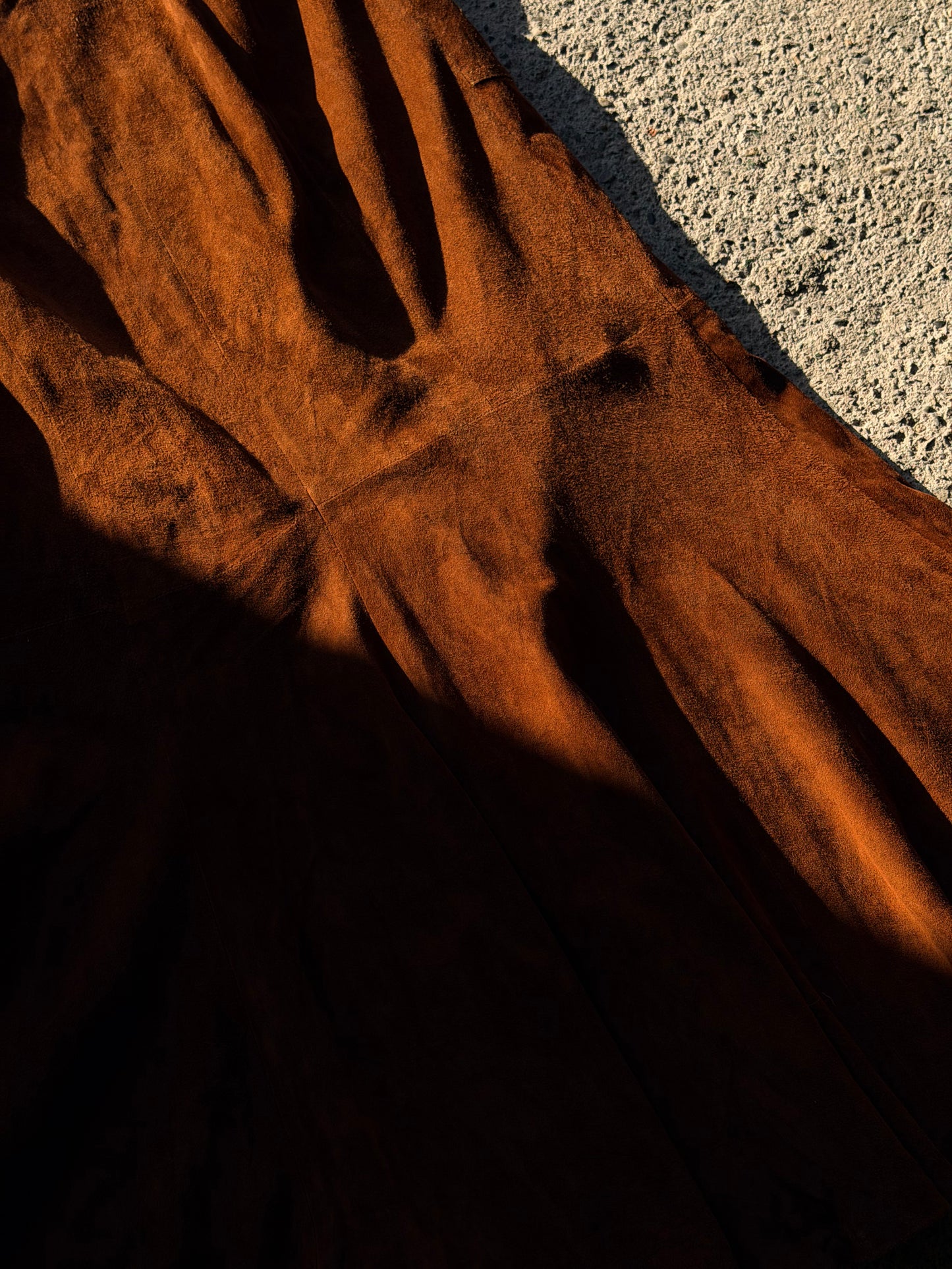 ROBERTO CAVALLI MAXI BROWN SUEDE SKIRT