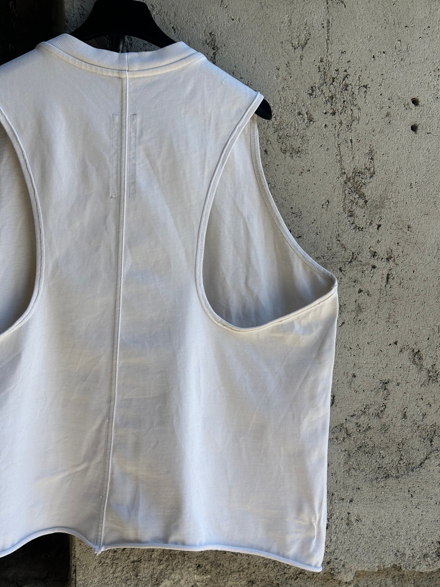 RICK OWENS WHITE TANK TOP