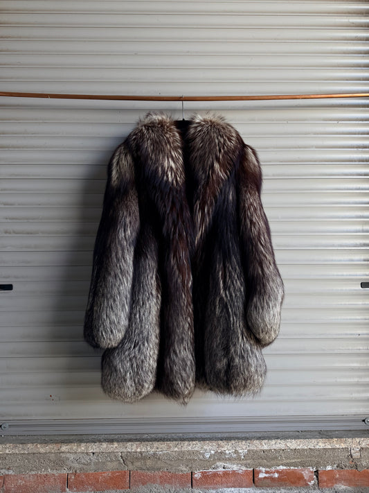 SILVER FOX FUR COAT