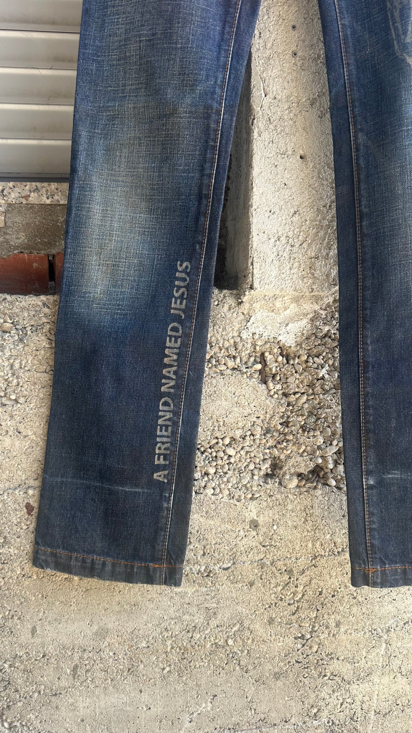 DSQUARED2 HOLY SPIRIT FLARED DENIM PANTS