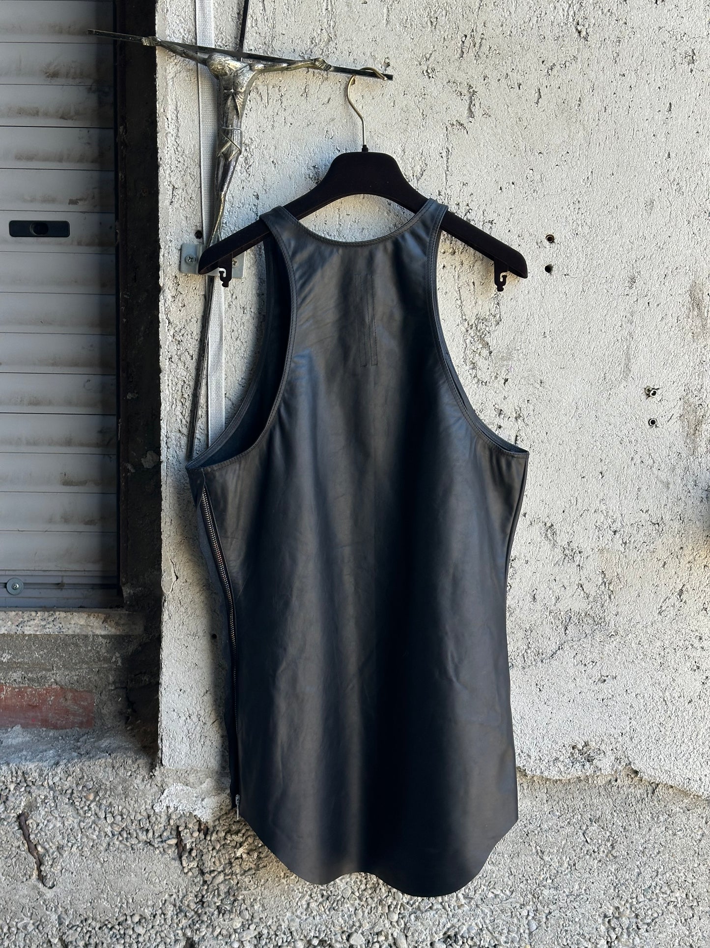 RICK OWENS LAMB LEATHER TANK