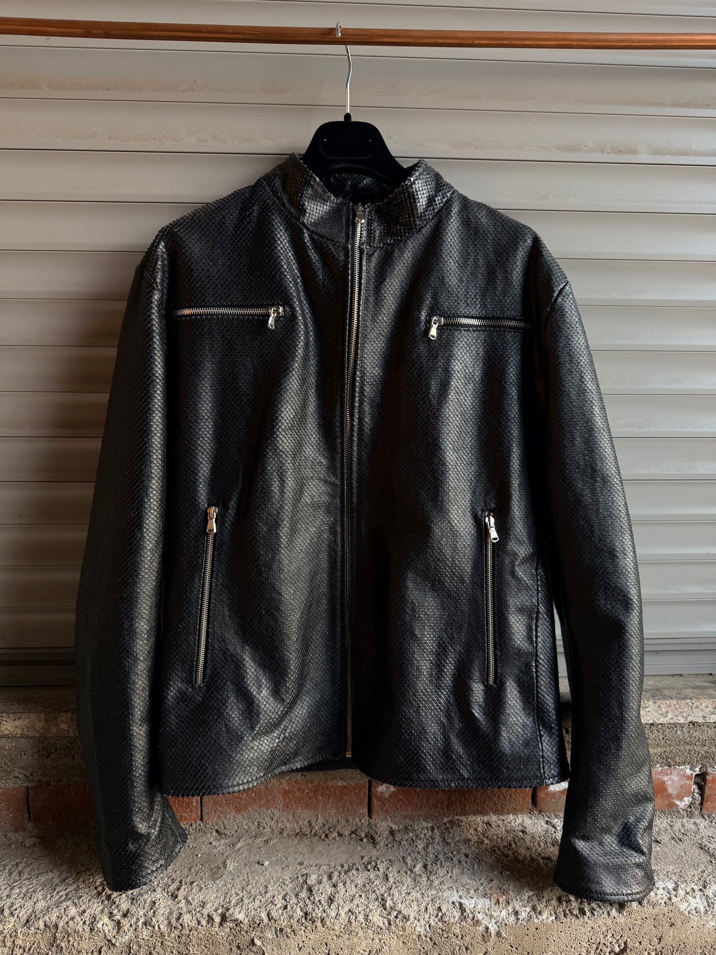 SNAKESKIN LEATHER BIKER