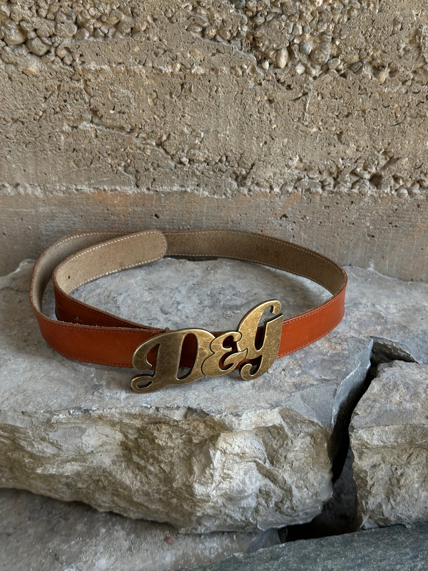 DOLCE & GABBA BROWN LEATHER BELT