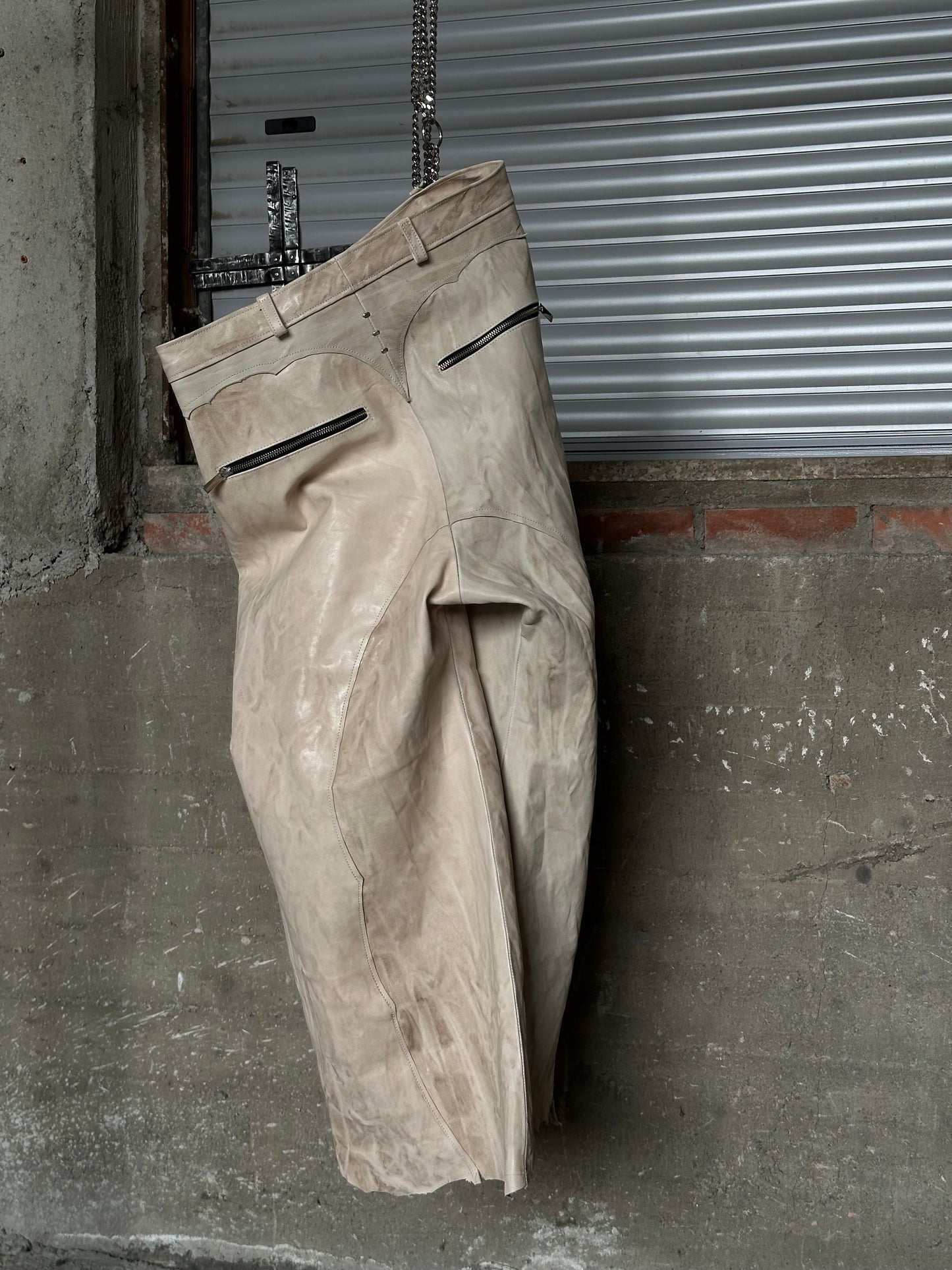 ALEKSANDER CECCO LUX MONUMENTUS LEATHER PANTS