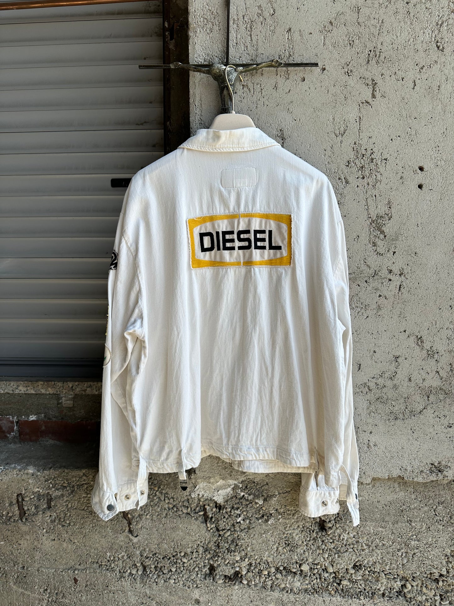 DIESEL PATCH WHITE DENIM JACKET