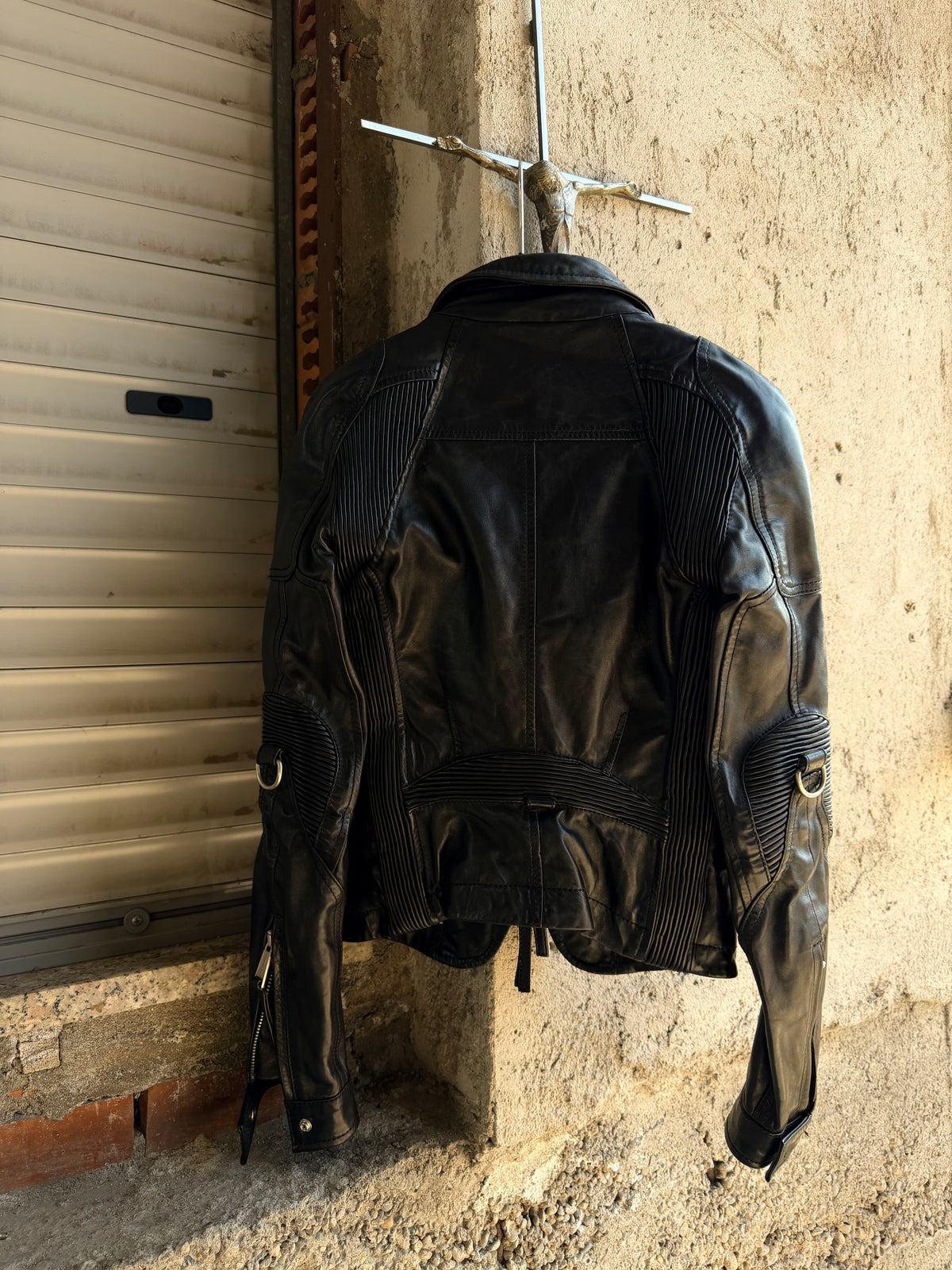 DSQUARED2 LEATHER MOTOR BLAZER