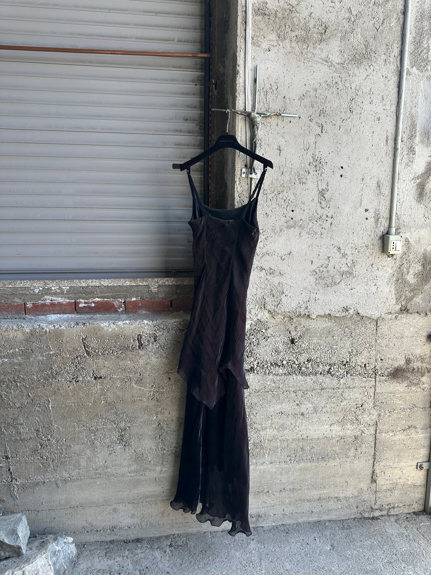 NYLON & SILK BLEND SLIP DRESS