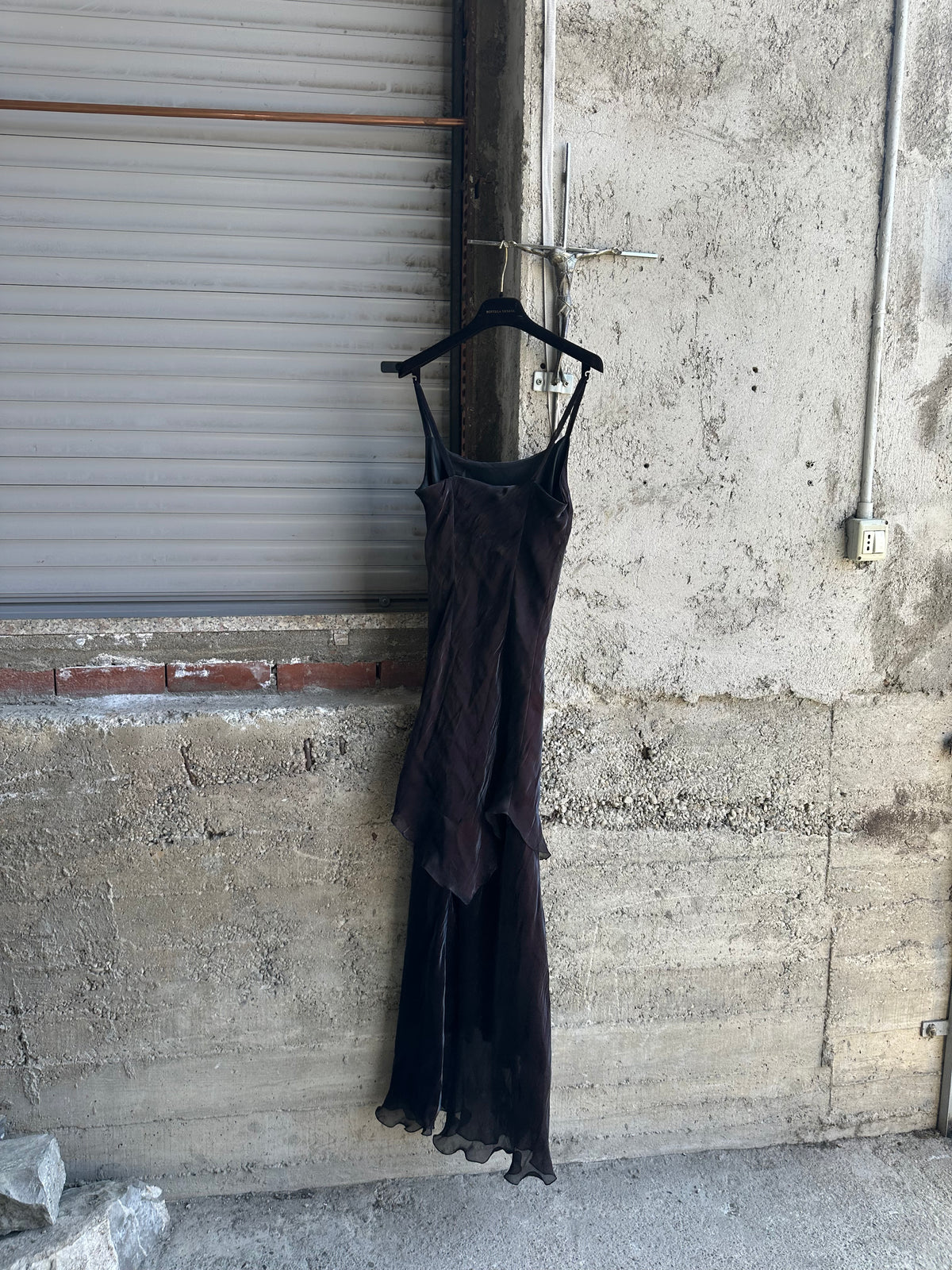 NYLON & SILK BLEND SLIP DRESS