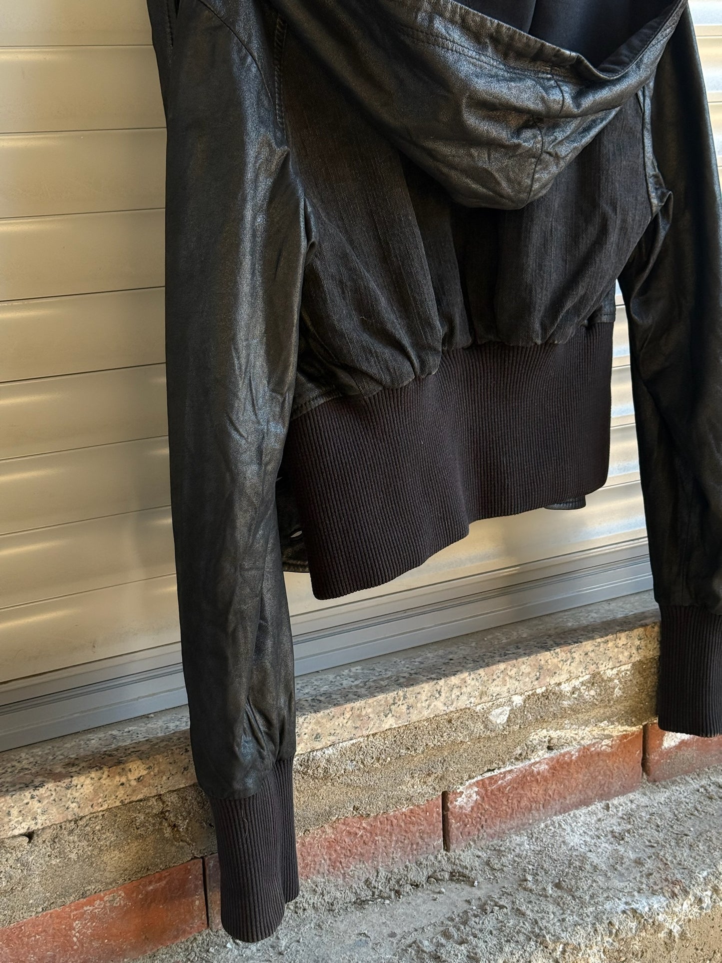 DIESEL WAXED HOODED BLAZER