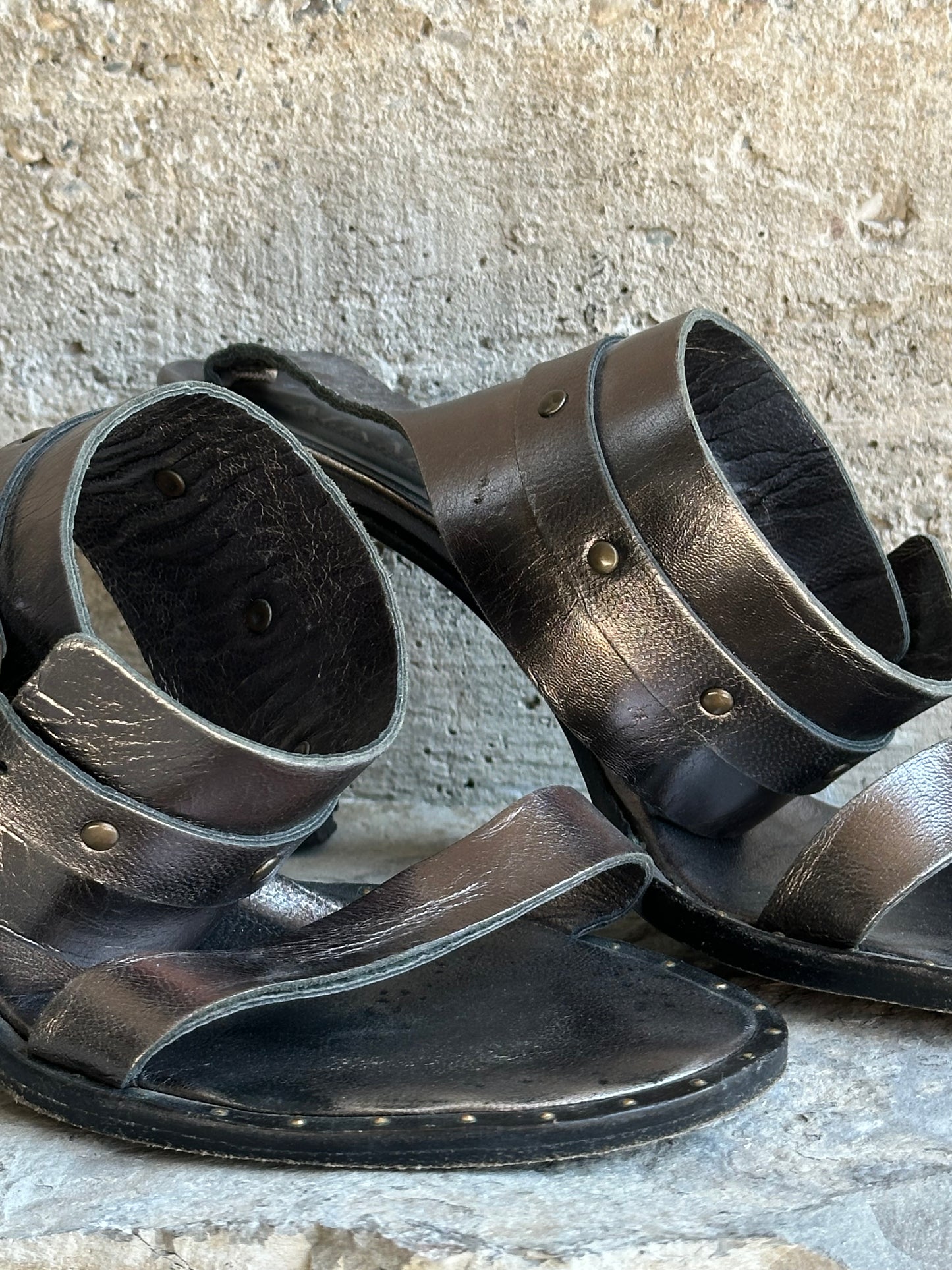 MAX MARA STUDDED GLADIATOR SANDALS