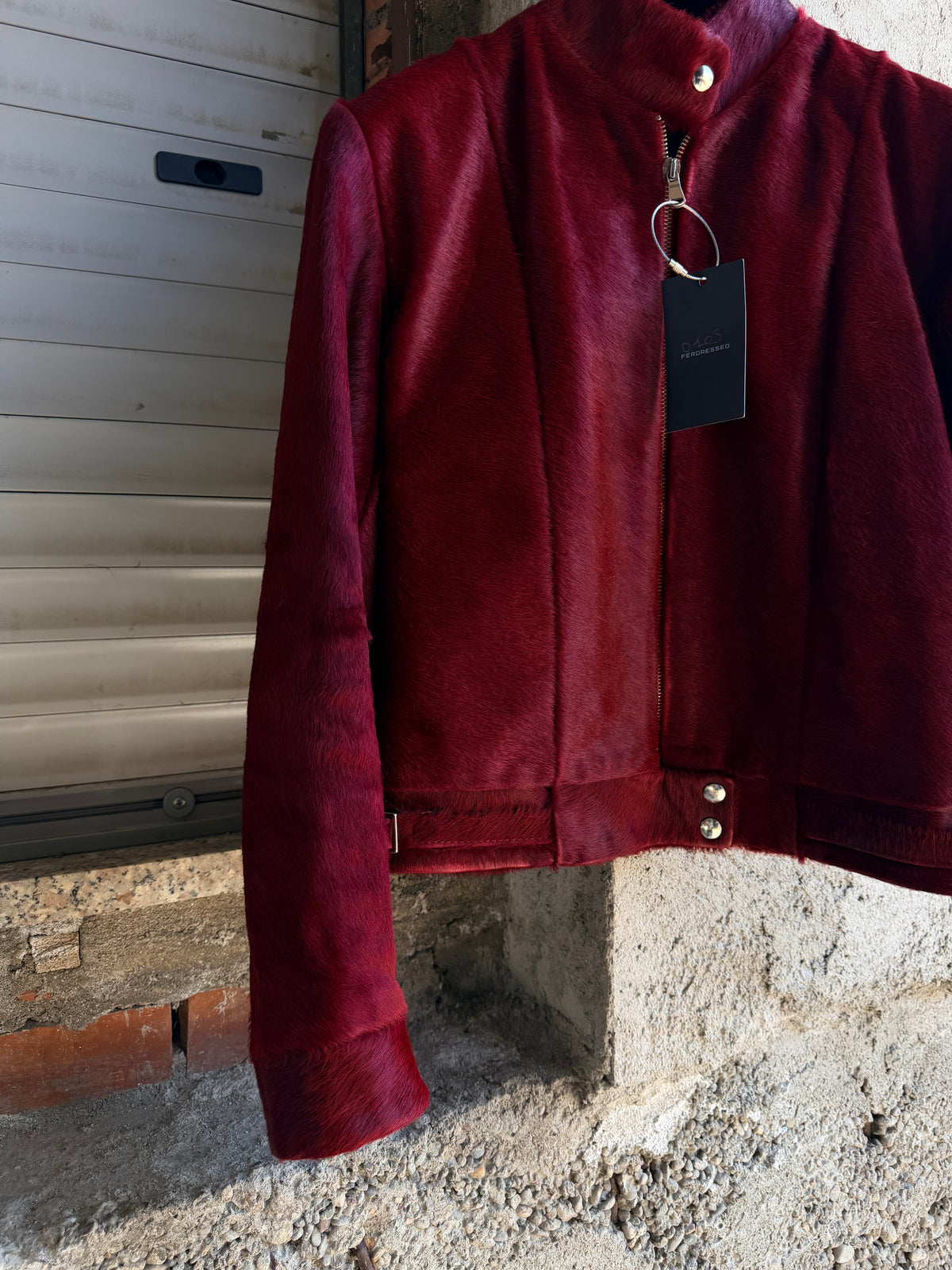 RED WINE PONYHAIR BIKER