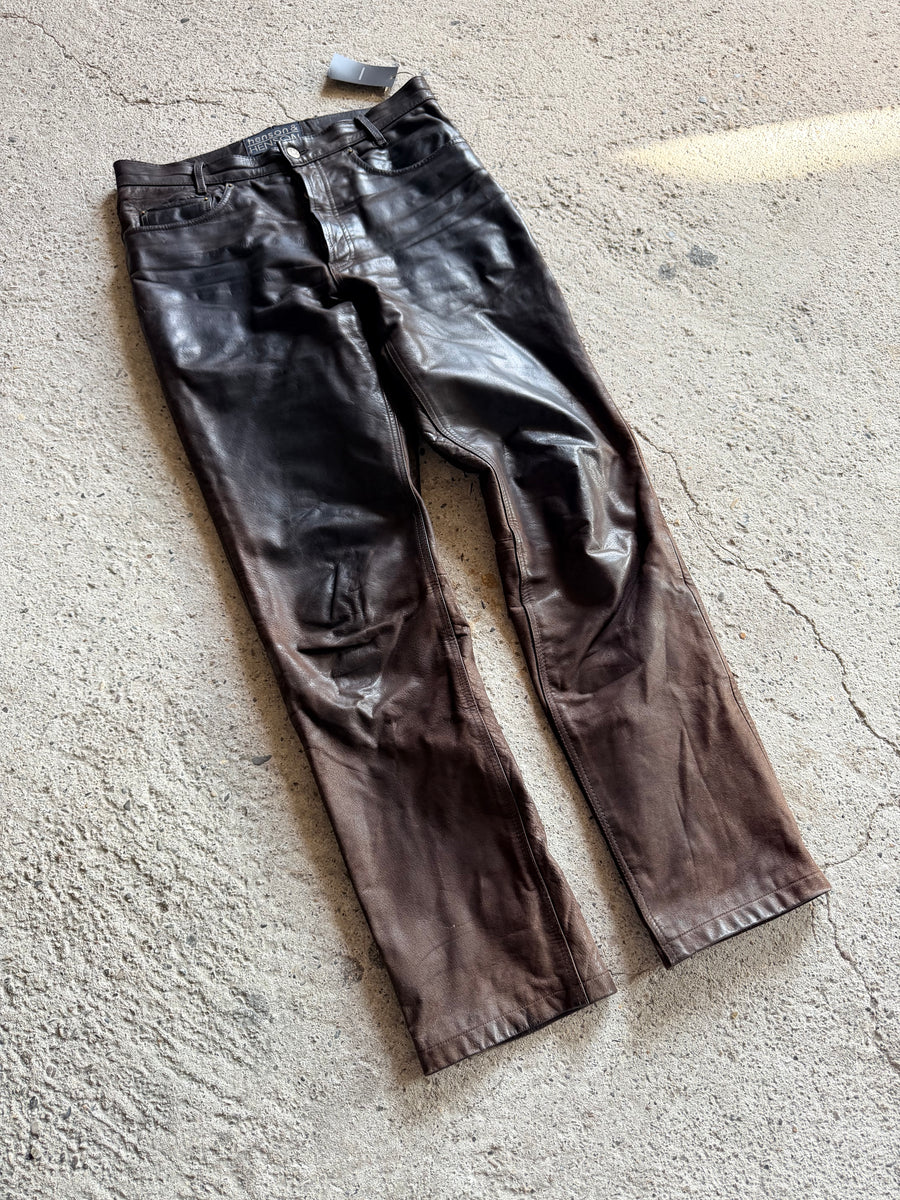 BROWN BUTTER LEATHER PANTS