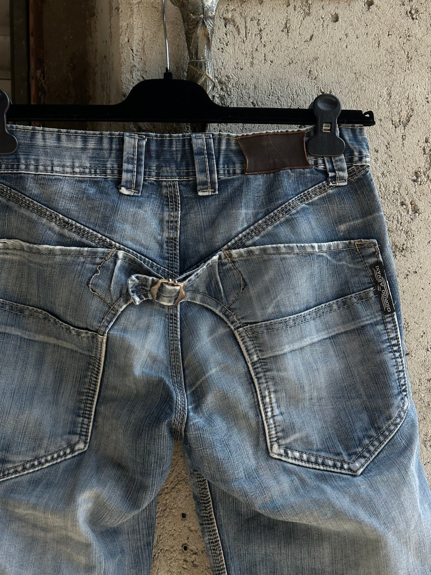 STUDDED DENIM SHORTS