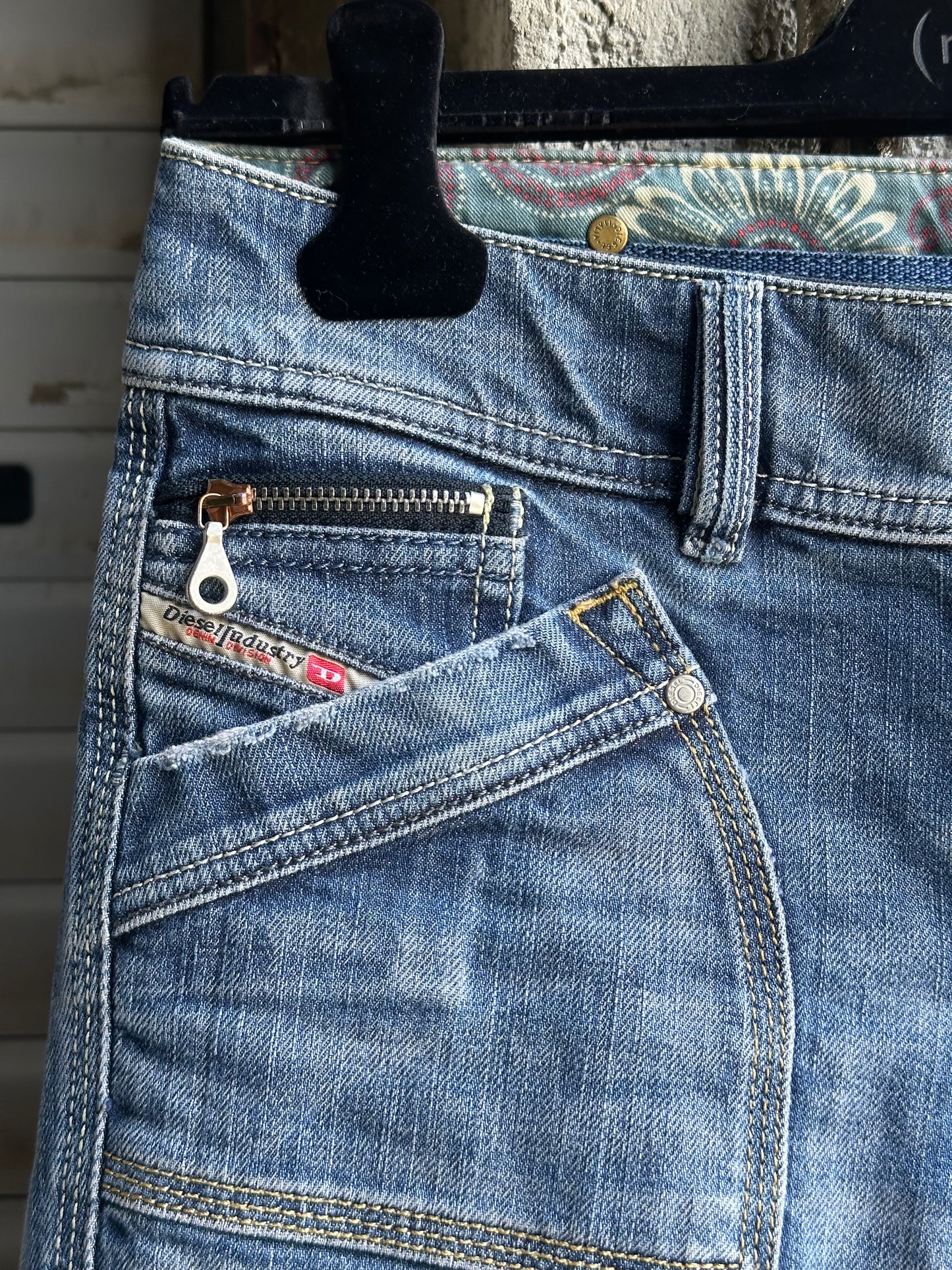 DIESEL DISTRESSED WASHED DENIM