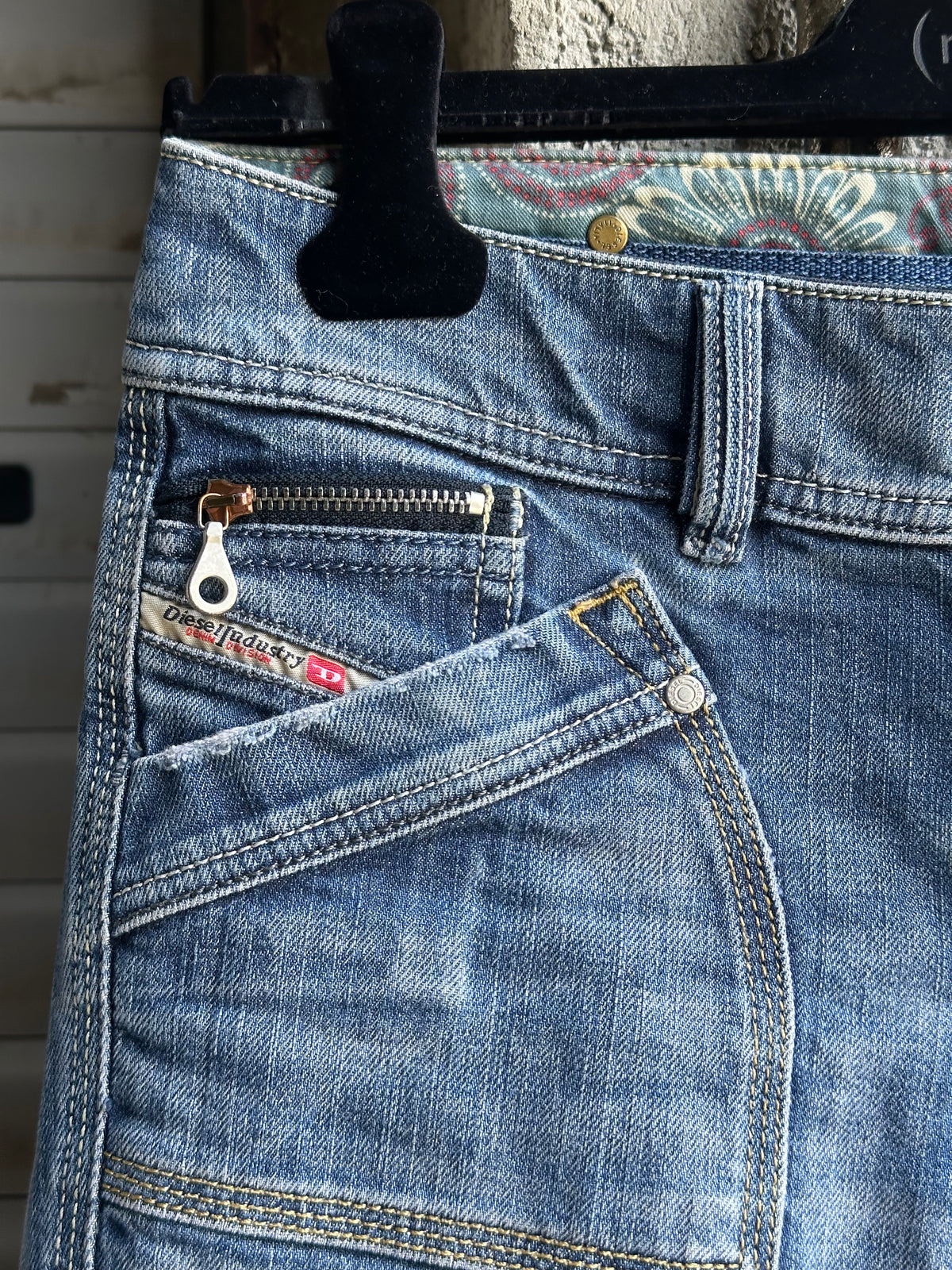DIESEL DISTRESSED WASHED DENIM