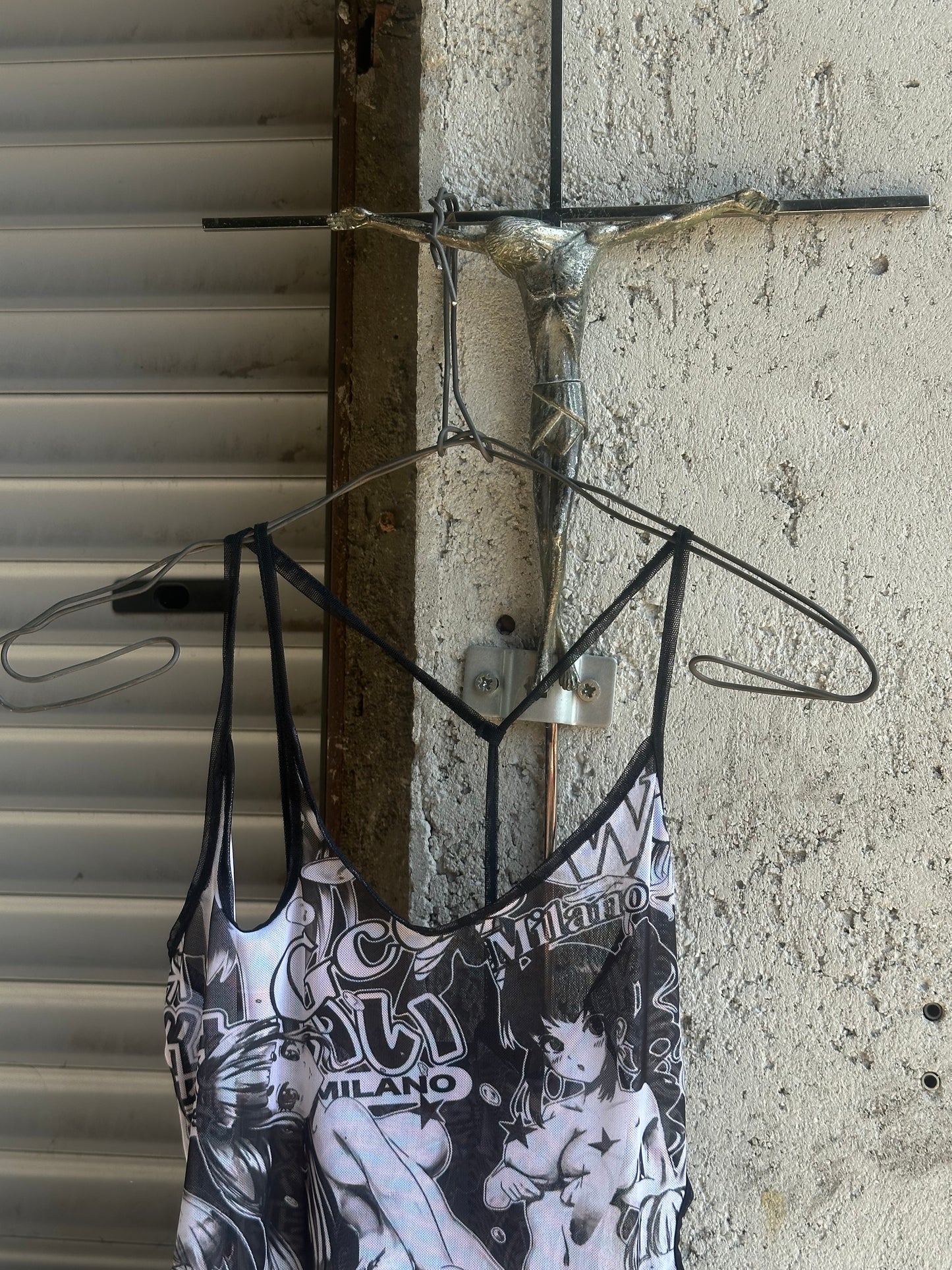 GCDS HENTAI TRANSPARENT MINI DRESS OR TANK TOP