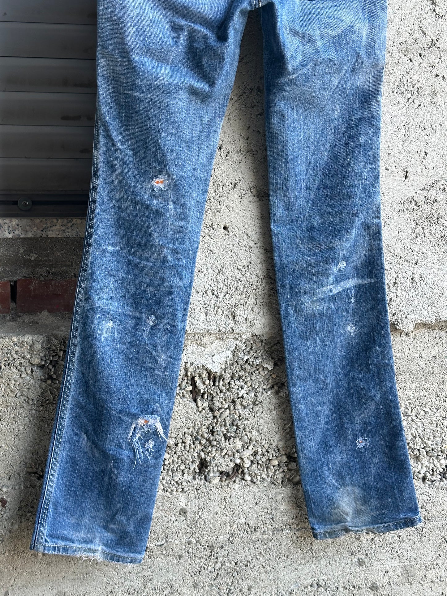 DIESEL DISTRESSED WASHED DENIM