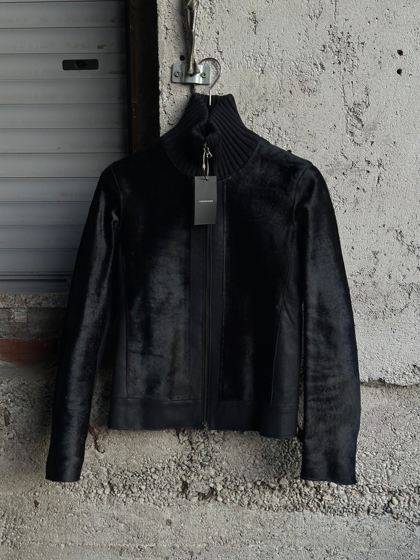 BLACK PONYHAIR JACKET