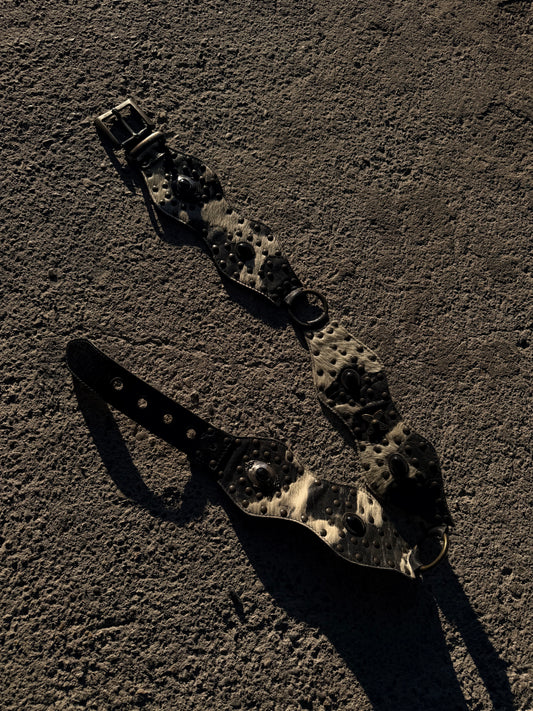 PONYHAIR STUDS RODEO BELT