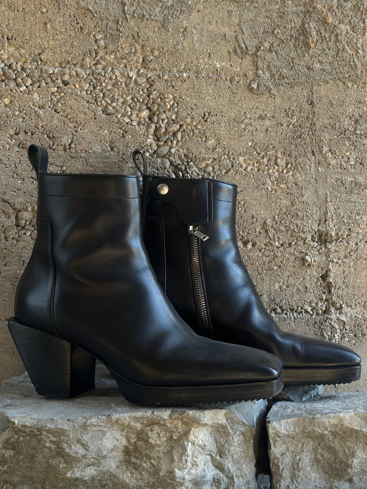 RICK OWENS KISS LEATHER BOOTS