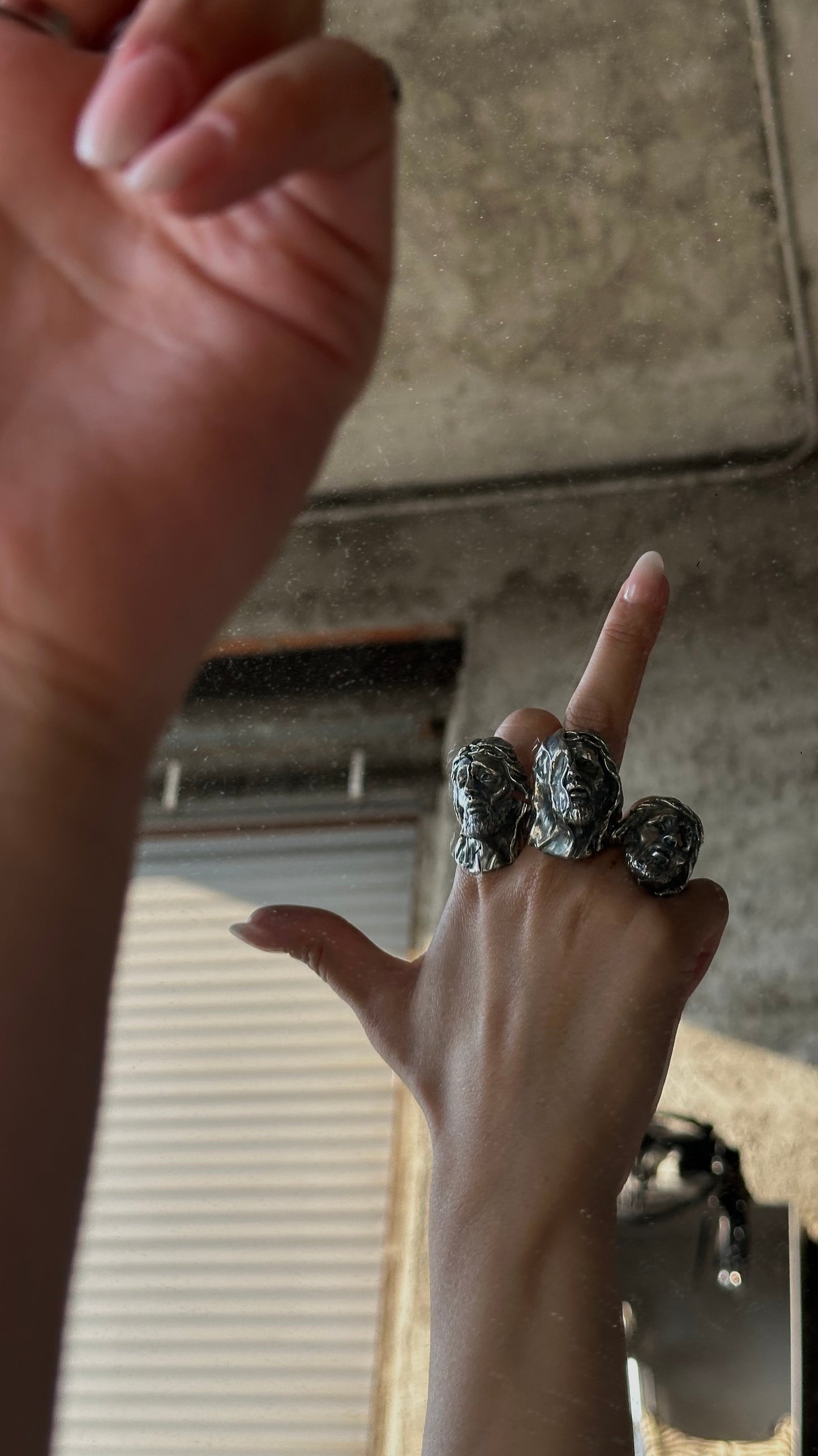 HAILV VEILED CHRIST SILVER RING