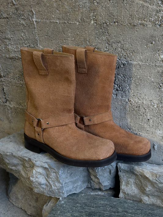SUEDE COMBACT BOOTS