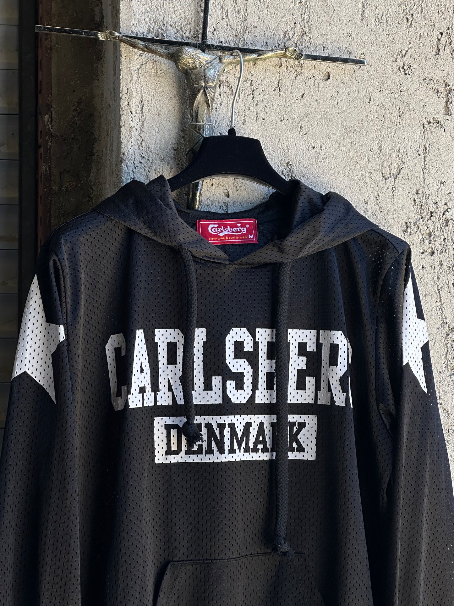 CARLSBERG BLACK MESH HOODIE