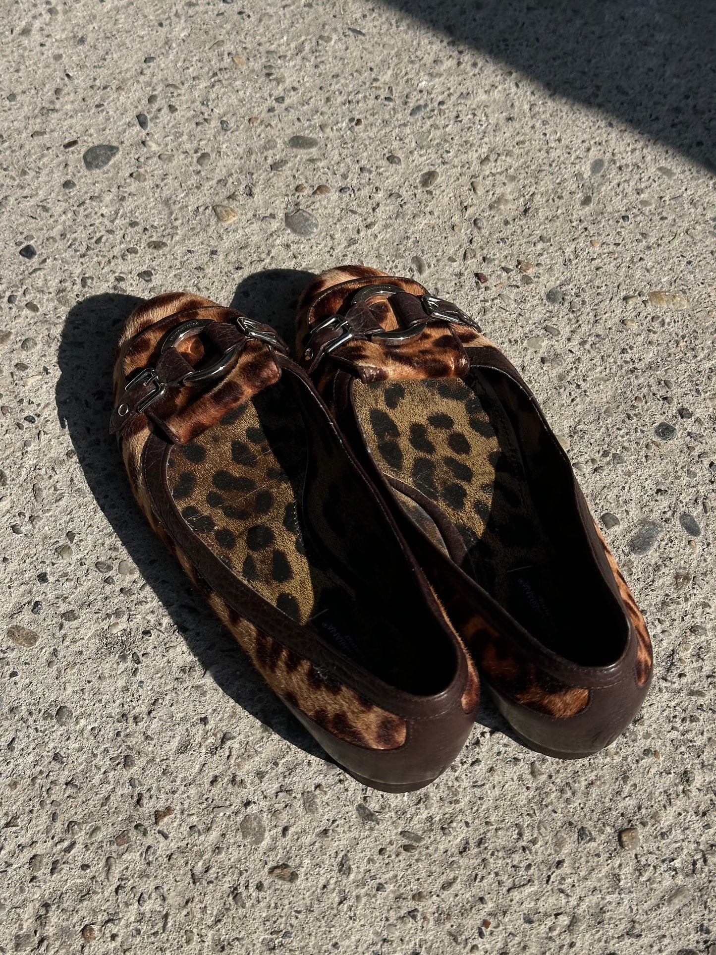 DOLCE & GABBANA PONYHAIR LEOPARD BALLETS