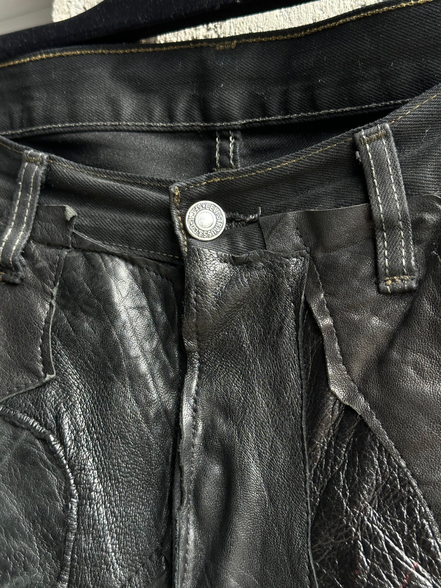 ALEKSANDER CECCO PATCHWORK TIBIA CUT PANTS