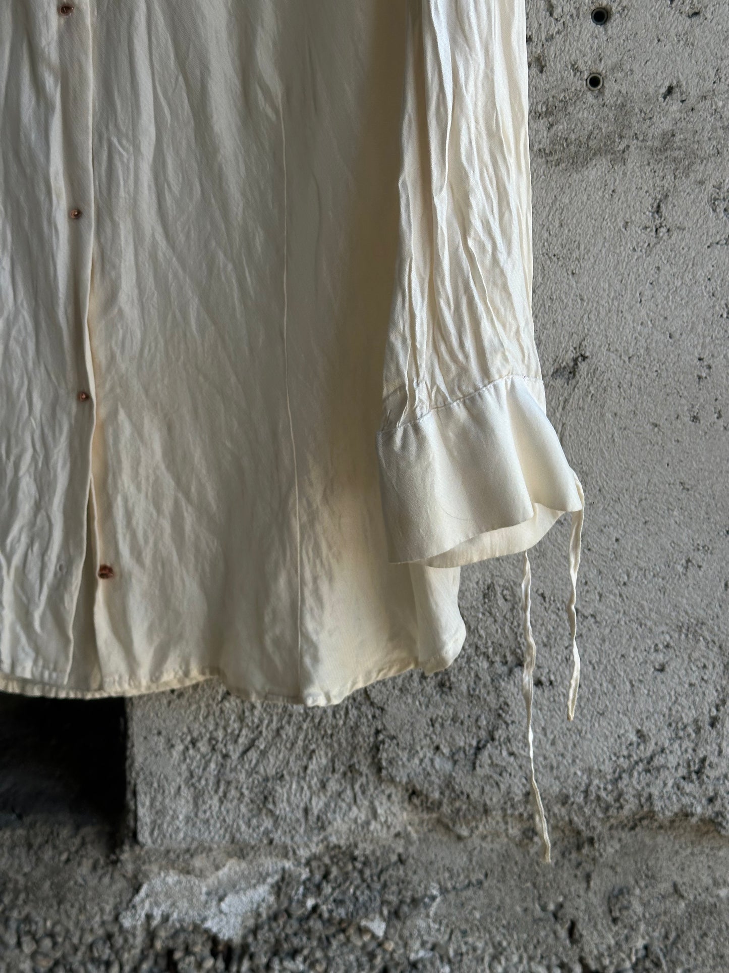 ROBERTO CAVALLI PLISSÈ CREAM SHIRT