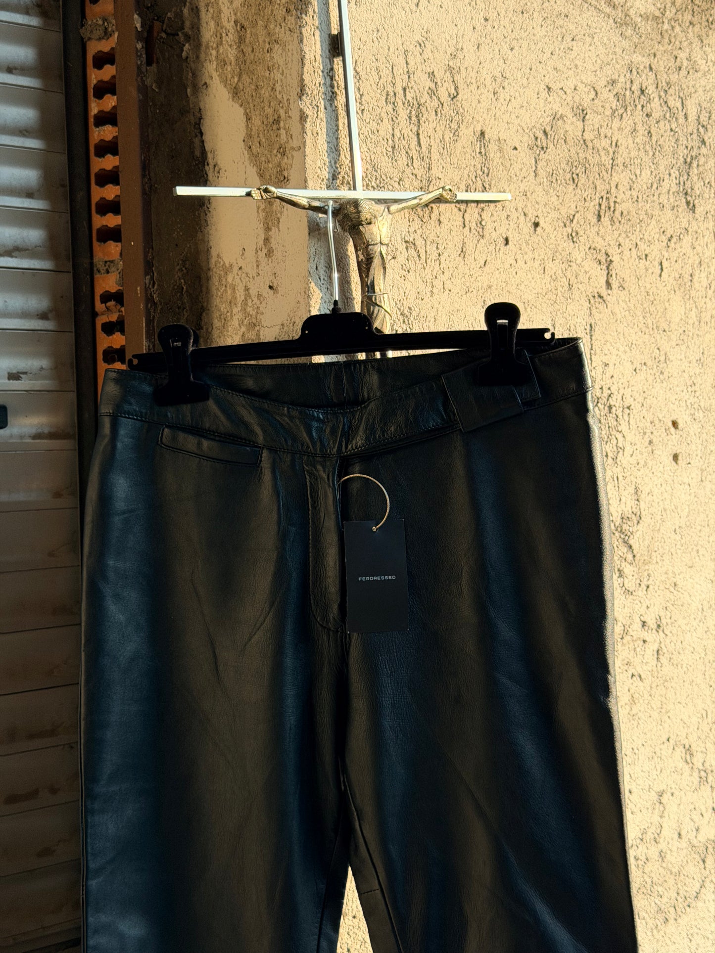 LEATHER HARLEY PATCHED TROUSERS