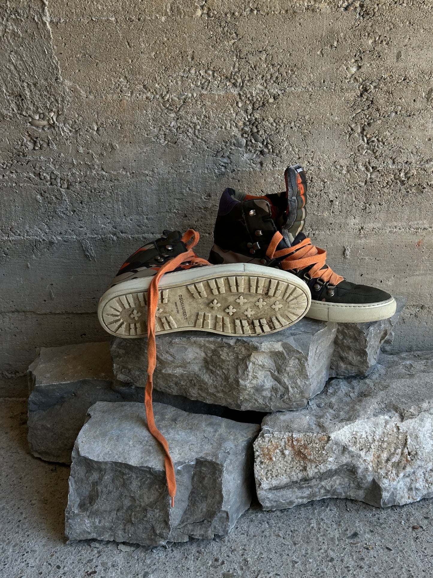 DSQUARED2 CAMO ORANGE SNEAKERS