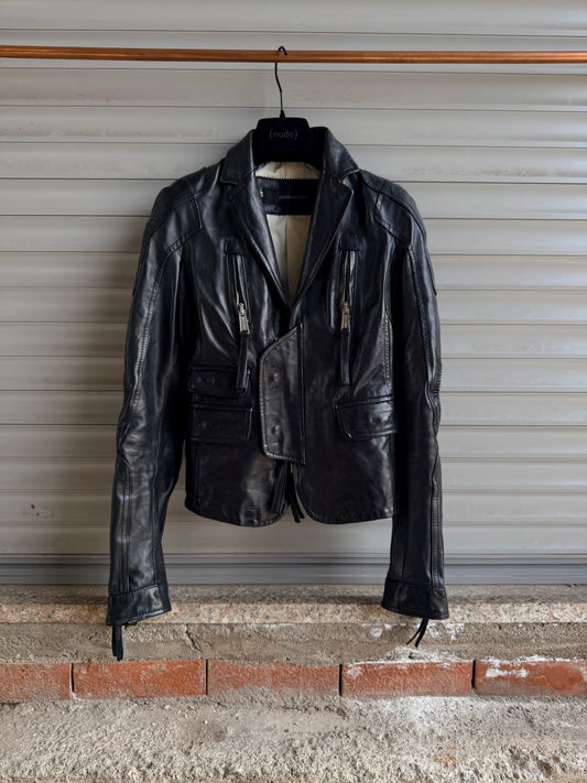 DSQUARED2 LEATHER MOTOR BLAZER