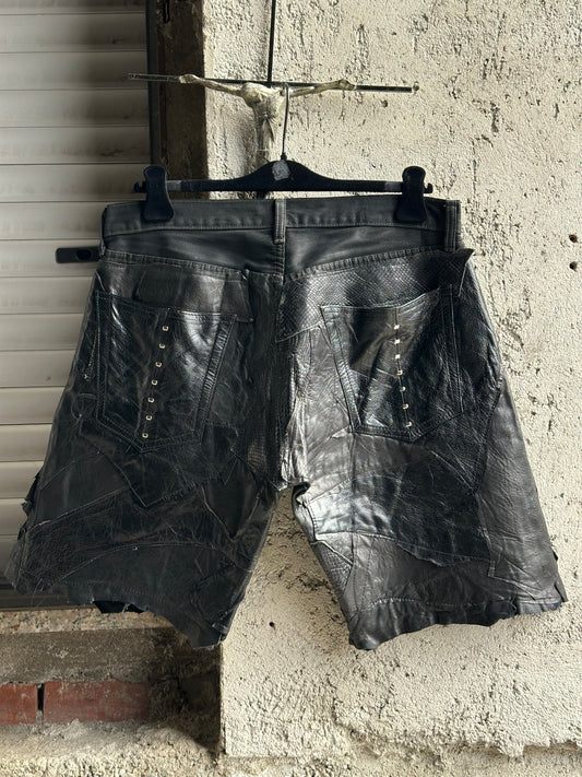 ALEKSANDER CECCO PATCHWORK TIBIA CUT PANTS